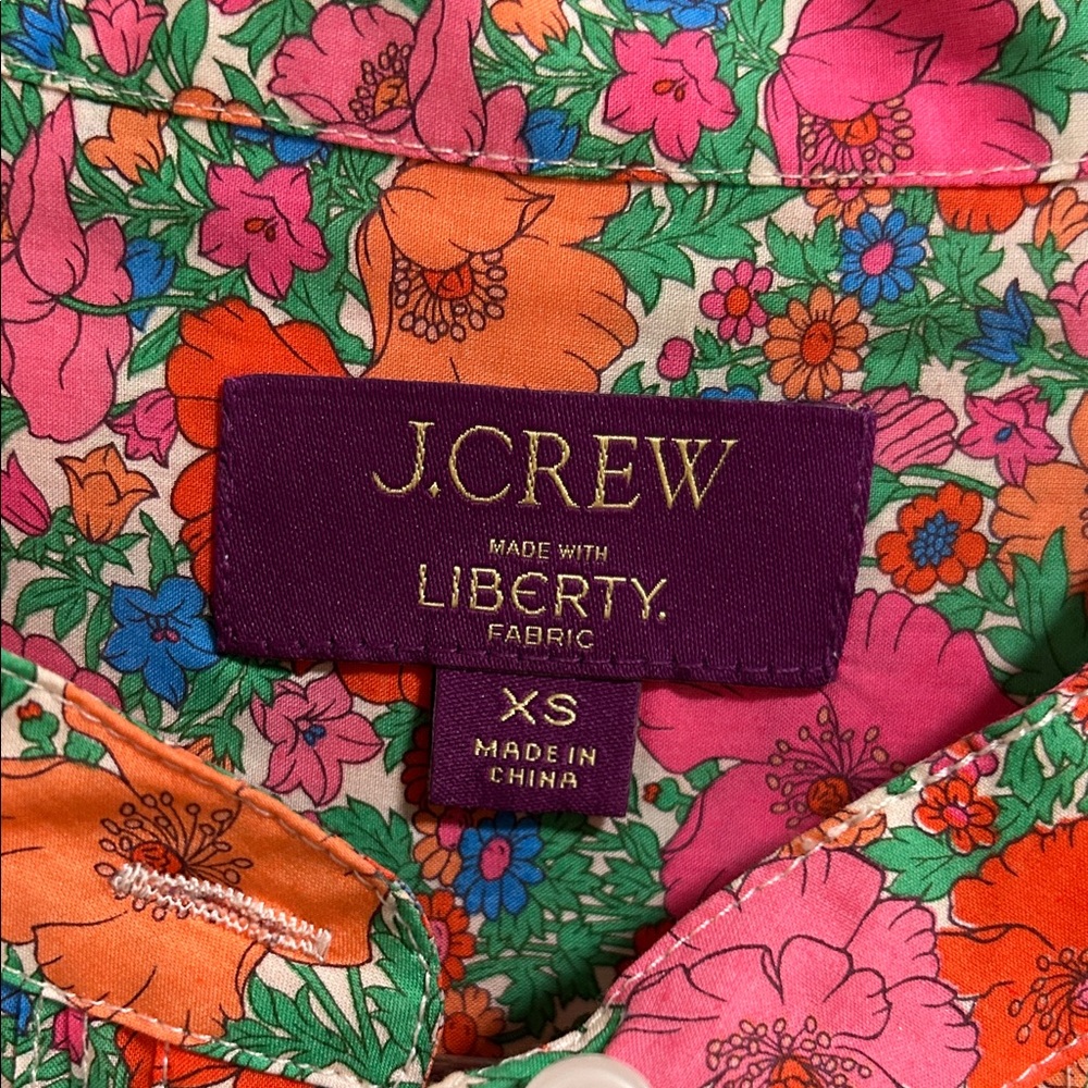 J Crew Liberty Floral Shift Shirt Dress - Picture 2 of 7